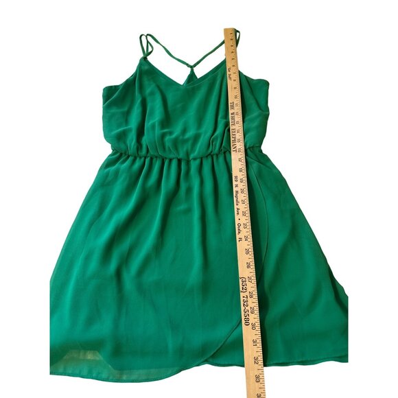 💖A. Byer Green Sleeveless Dress M Polyester - Picture 5 of 8